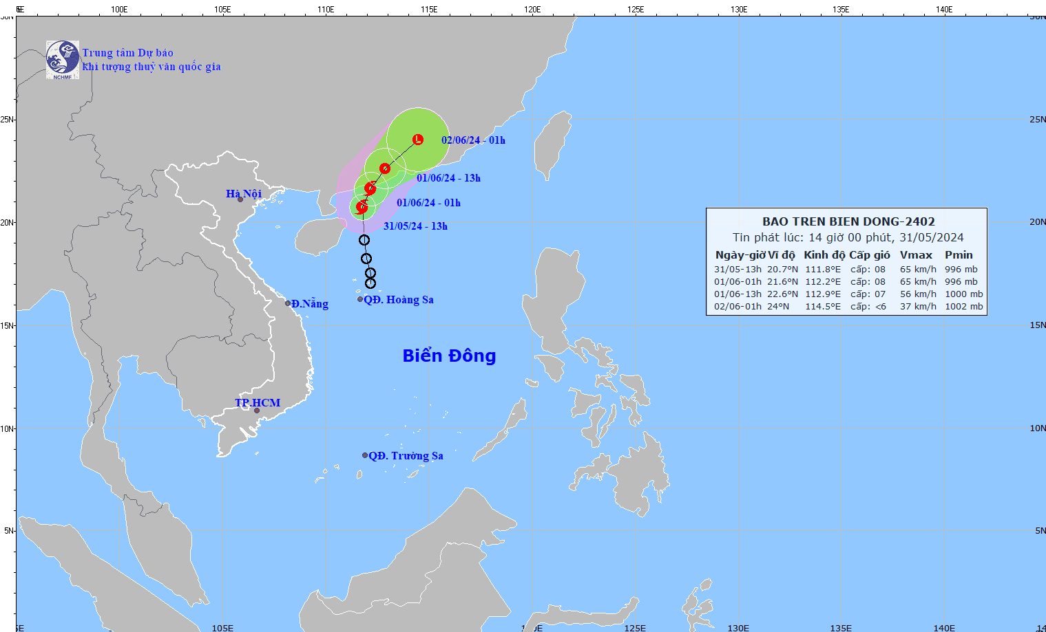 Áp thấp nhiệt đới trên Biển Đông mạnh lên thành bão số 1- Ảnh 1.
