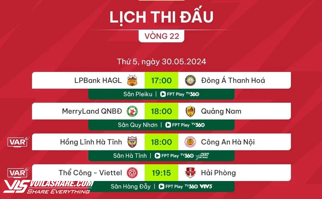 Lịch thi đấu, trực tiếp vòng 22 V-League hôm nay: CLB LPBank HAGL lâm nguy- Ảnh 4.