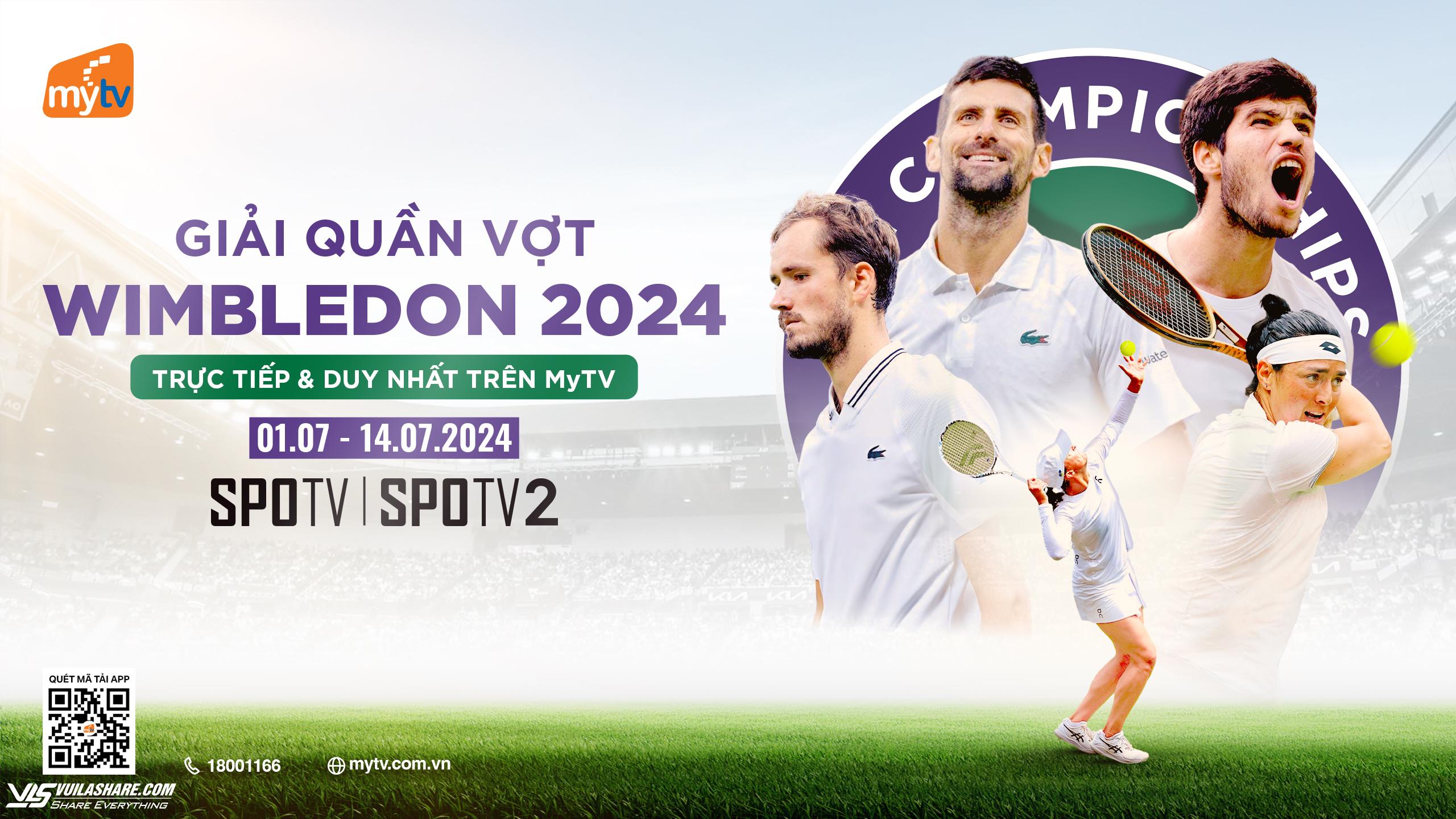 Xem trực tiếp giải quần vợt Wimbledon 2024 trên MyTV- Ảnh 1.
