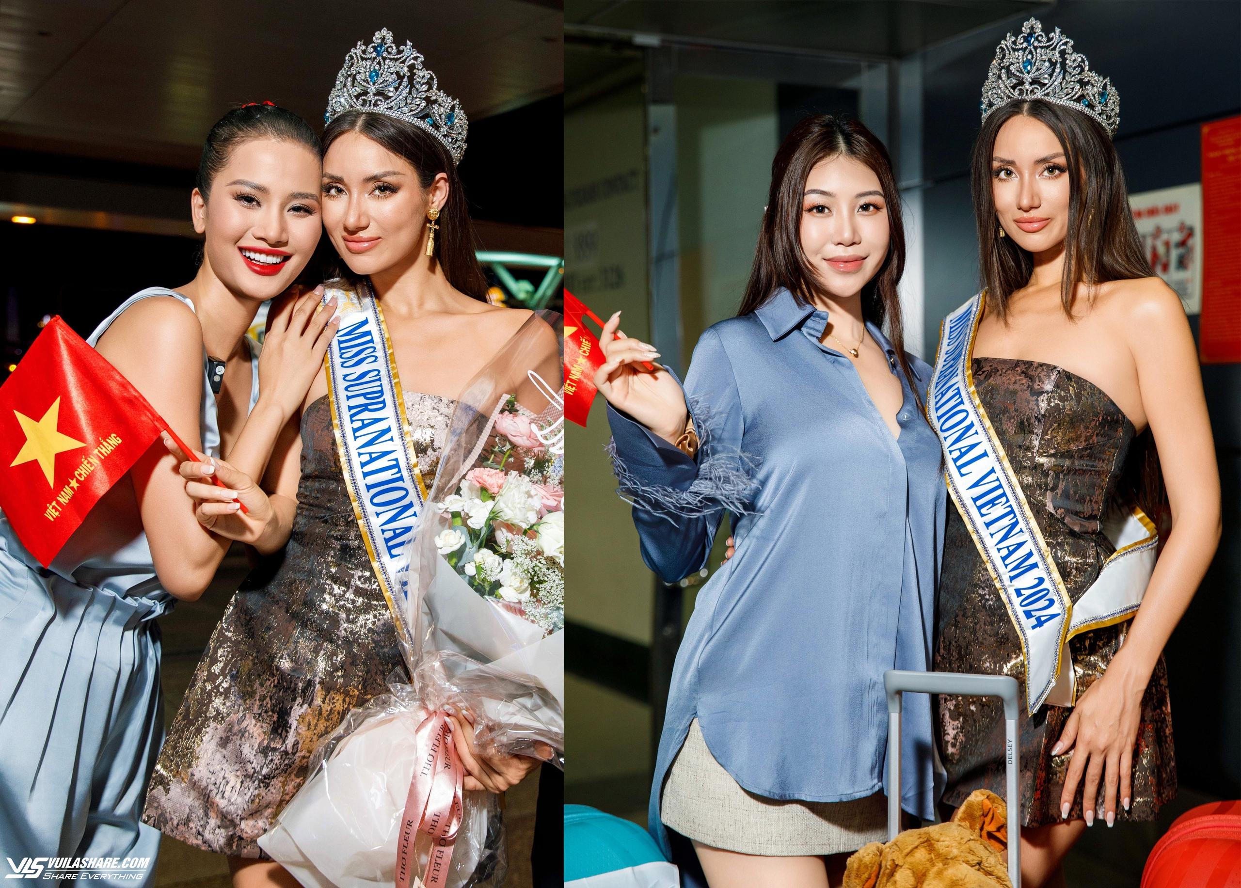 Trương Ngọc Ánh tiễn Lydie Vũ sang Ba Lan 'chinh chiến' Miss Supranational 2024- Ảnh 3.
