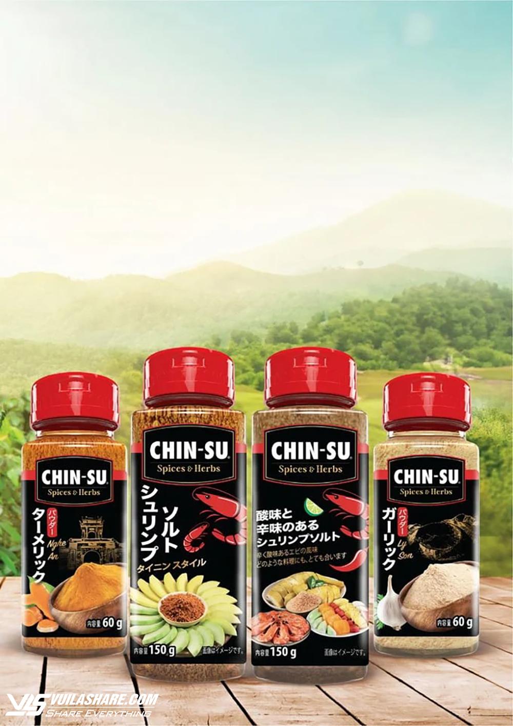 Bộ gia vị bột và hạt đặc sản CHIN-SU lần đầu tiên có mặt tại Japan Foodex (Ảnh: Masan Group)