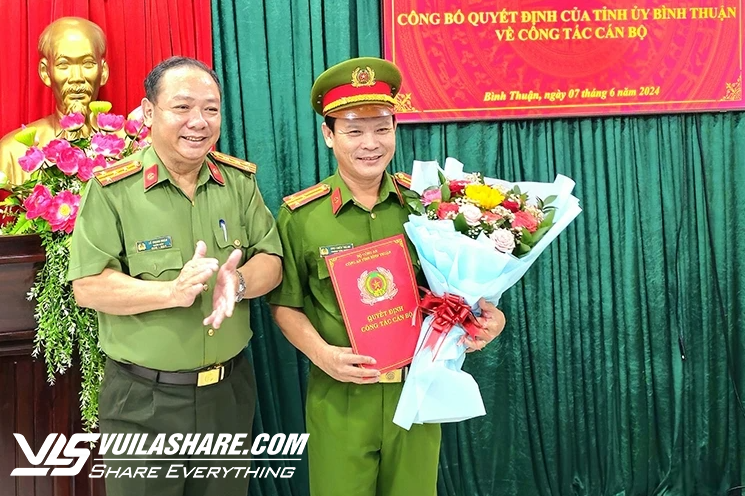 Bộ Công an bổ nhiệm Phó thủ trưởng Thường trực Cơ quan CSĐT Công an tỉnh Bình Thuận- Ảnh 1.