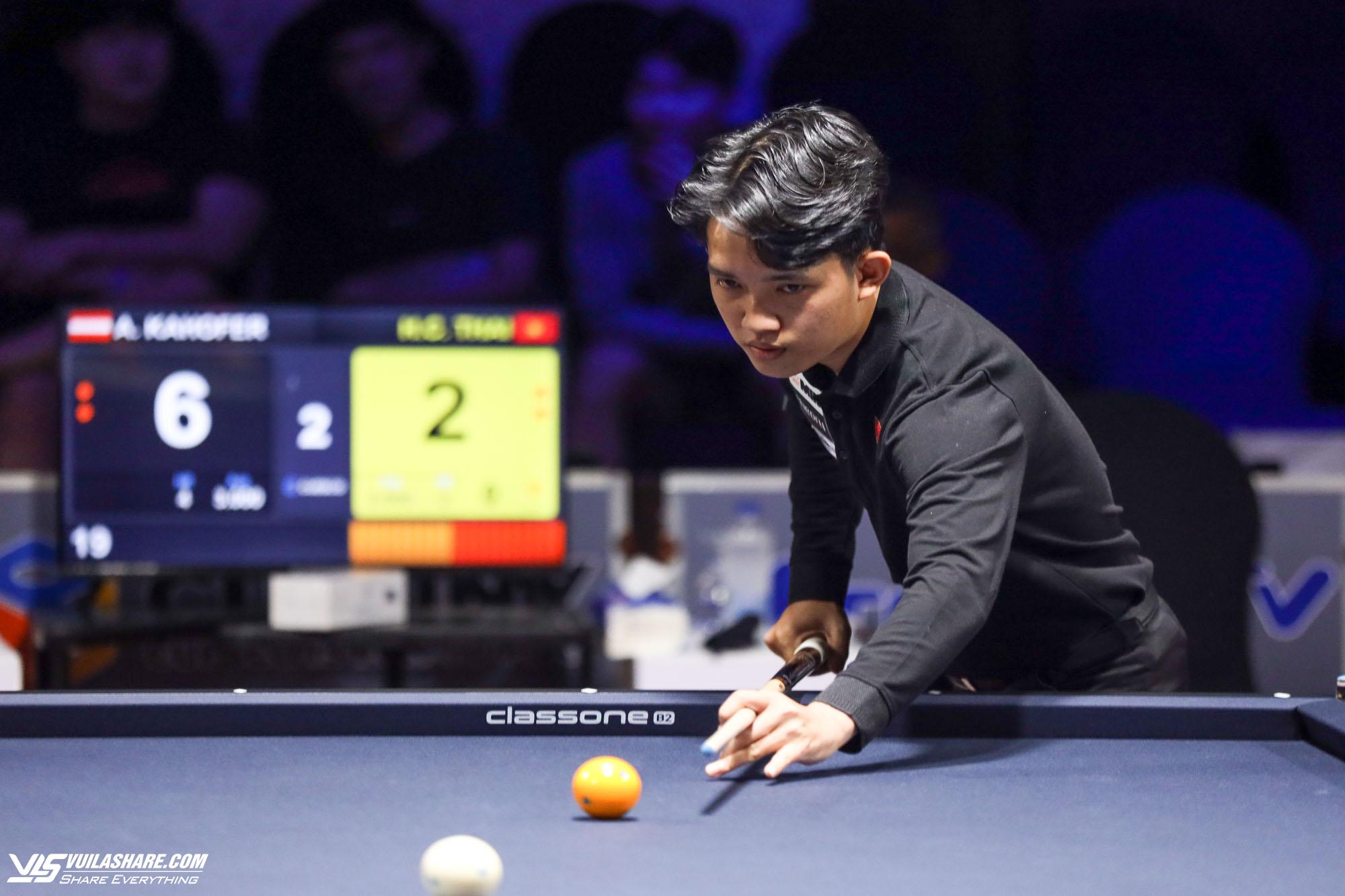 World Cup billiards: Liên tục tung sê-ri lớn, cơ thủ Việt Nam vào tứ kết thuyết phục- Ảnh 2.