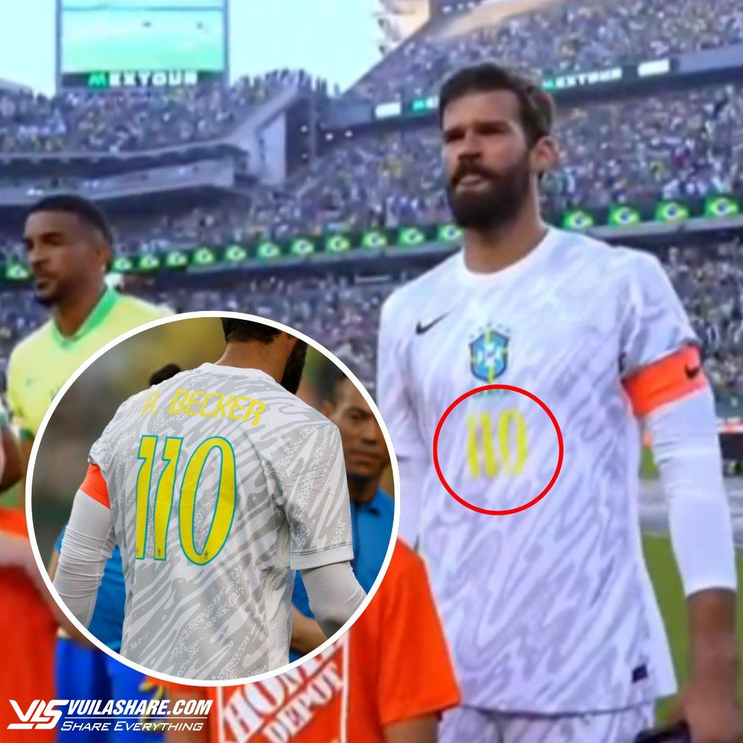 Copa Ameria: Vì sao thủ môn đội tuyển Brazil Alisson Becker khoác áo số ‘to đùng’ 110?- Ảnh 1.