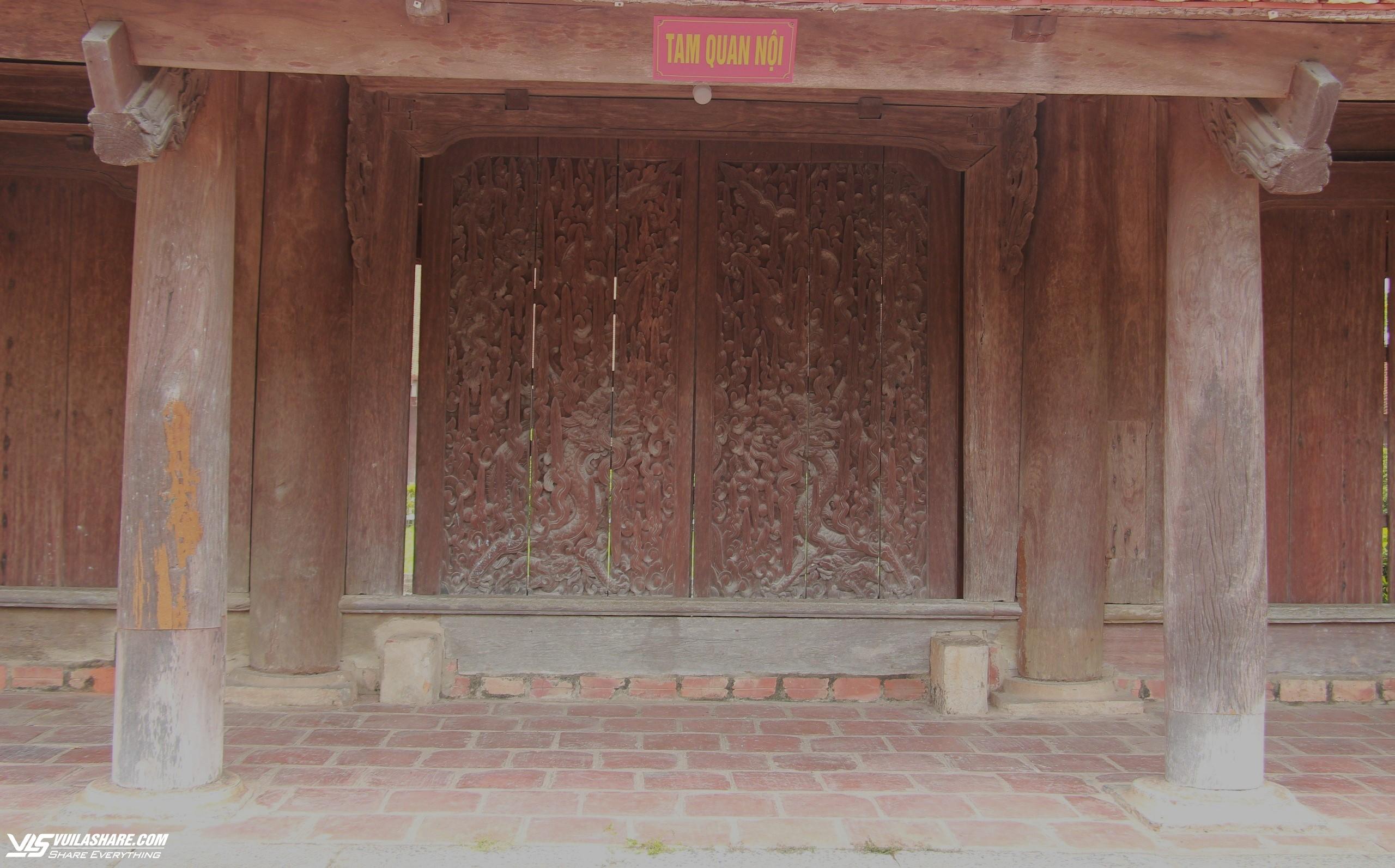Cận cảnh bộ 'lưỡng long chầu nhật' ở chùa Keo- Ảnh 3.