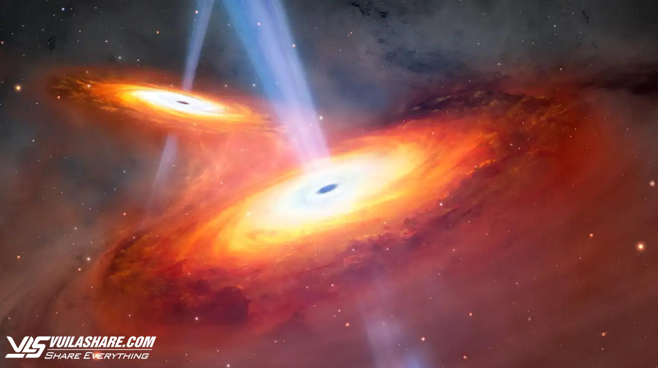 Lần đầu phát hiện 2 lõi thiên hà sáp nhập vào thời bình minh của vũ trụ- Ảnh 1.