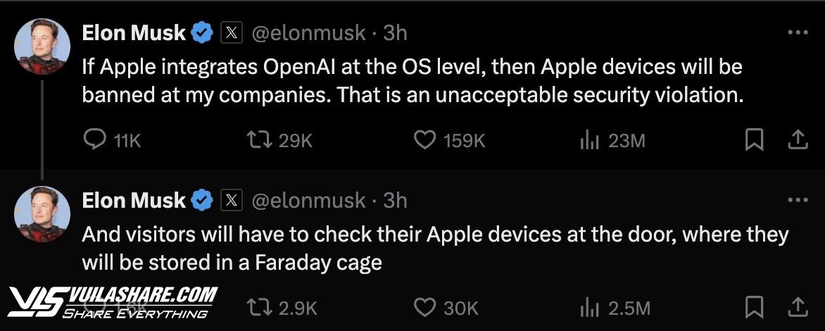 Elon Musk doa Apple anh 1