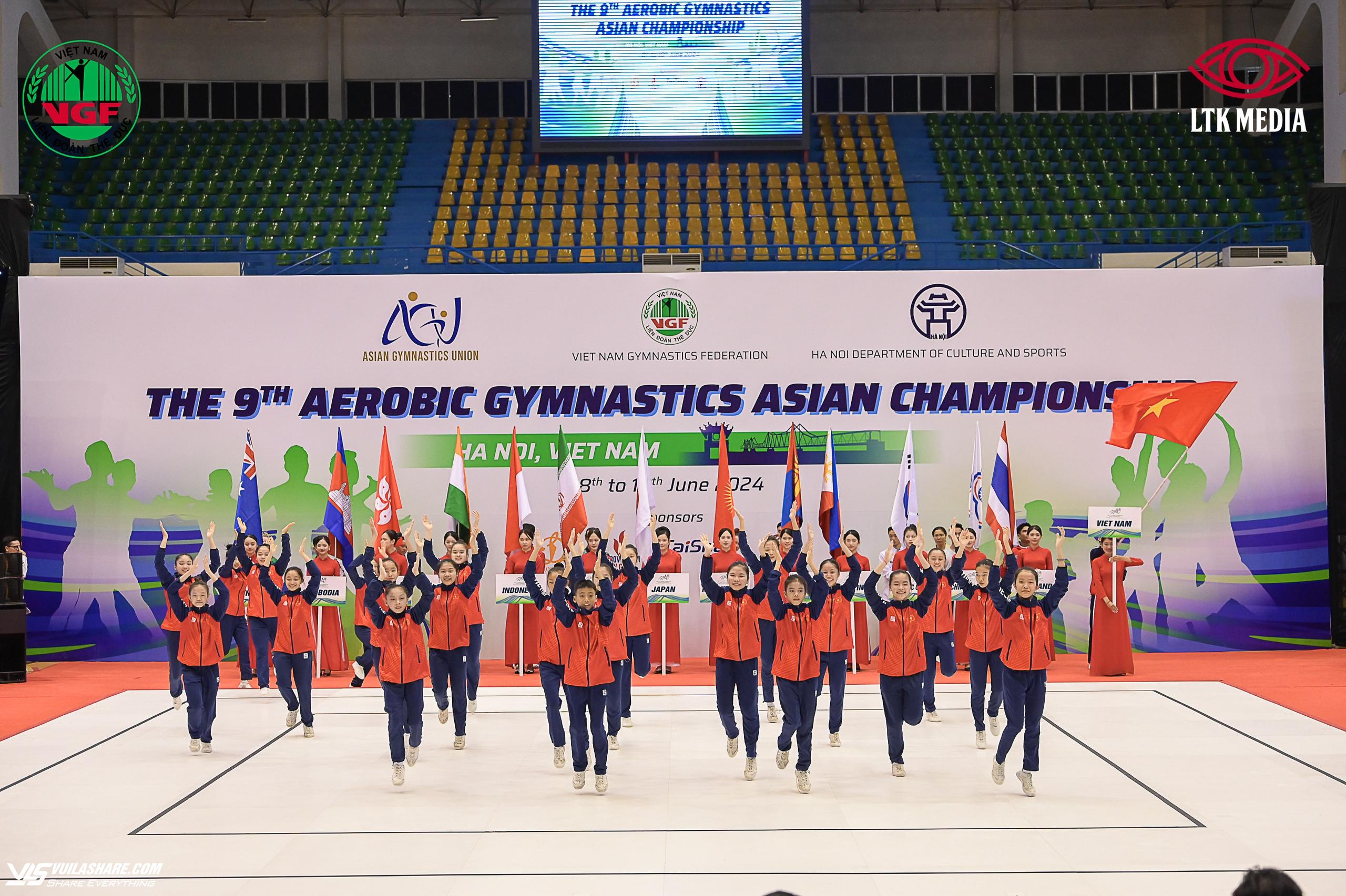 Giải vô địch thể dục aerobic châu Á lần 9 khai mạc, số lượng VĐV đông kỷ lục- Ảnh 2.