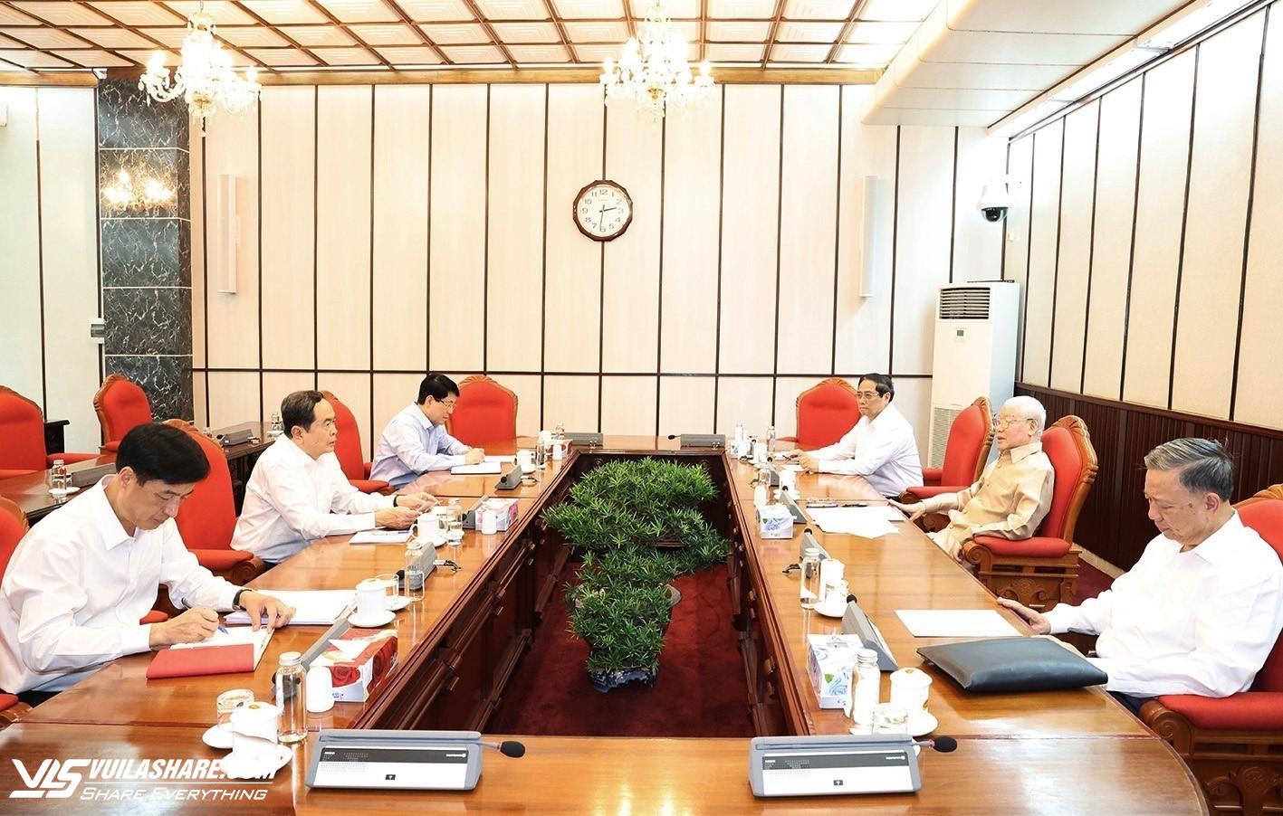 Tổng Bí thư Nguyễn Phú Trọng chủ trì họp lãnh đạo chủ chốt- Ảnh 2.