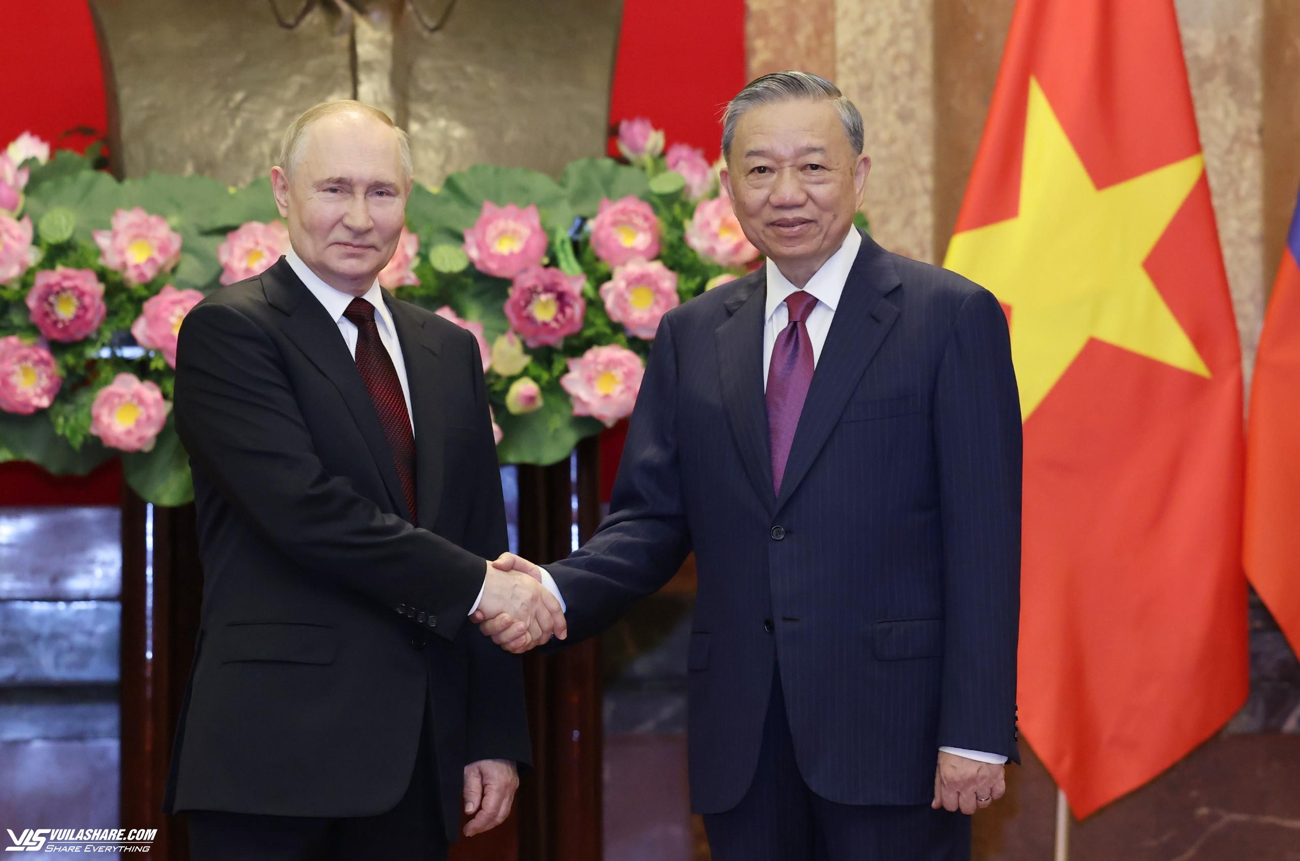 Chủ tịch nước Tô Lâm chủ trì lễ đón Tổng thống Nga Vladimir Putin- Ảnh 9.