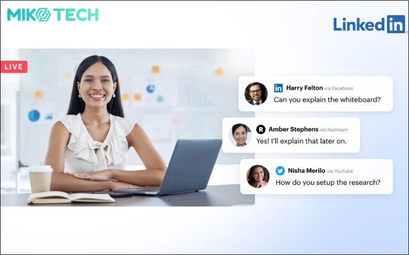 ứng dụng live stream linkedin